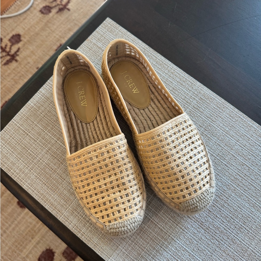 J.Crew Woven Raffia Espadrille Slip-On Flats (7)